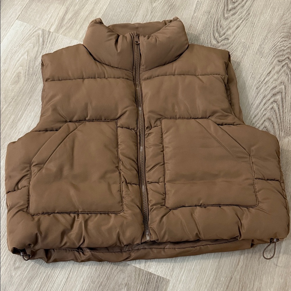 Women’s Brown Puffer Vest
